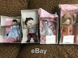 Set of Wizard of Oz Madame Alexander Dolls Dorothy, Scarecrow, Tin Man & Lion