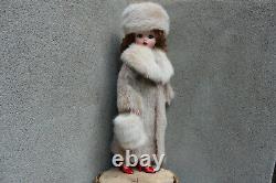 Snowtop Real Mink Fur Coat Hat Muff for Madame Alexander Cissy dollby dimitha