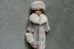 Snowtop Real Mink Fur Coat Hat Muff for Madame Alexander Cissy dollby dimitha