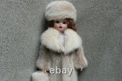 Snowtop Real Mink Fur Coat Hat Muff for Madame Alexander Cissy dollby dimitha