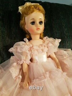 Vintage 1963 MADAME ALEXANDER Elise Doll 17 Blue Auburn Tagged Dress Shoes