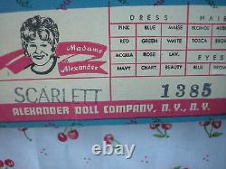 Vintage 1976 Madame Alexander Scarlett Doll #1385- Mint in Box