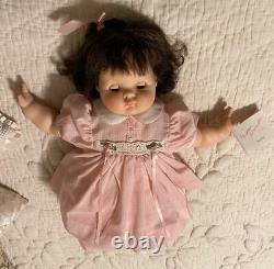 Vintage Madame Alexander Brown Hair & Eyes Puddin' Doll (1965) Pink Dress 20