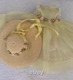 Vintage Madame Alexander, Lissy Tagged Organdy DRESS and HAT & Slip, Mint