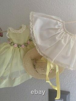 Vintage Madame Alexander, Lissy Tagged Organdy DRESS and HAT & Slip, Mint