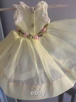 Vintage Madame Alexander, Lissy Tagged Organdy DRESS and HAT & Slip, Mint