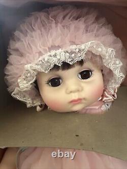 Vintage Madame Alexander Mary Mine #6450 Brown Hair Eyes Baby Girl Doll 18 NIB