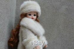 Vintage Pearl Mink Fur Coat Hat & Muff 4 Madame Alexander Cissy dollsdimitha